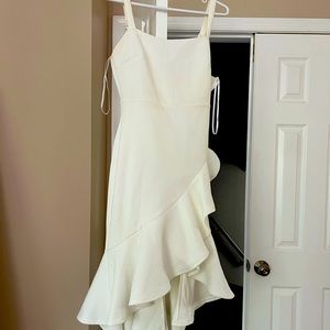 White rehearsal or shower dress